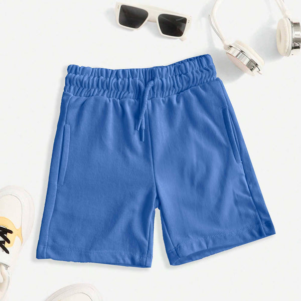 elo LFT Kid's Solid Design Maralal Terry Shorts Blue