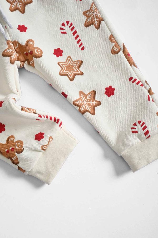 Elo LFT Kid's Stars Printed Fleece Jogger Pants White