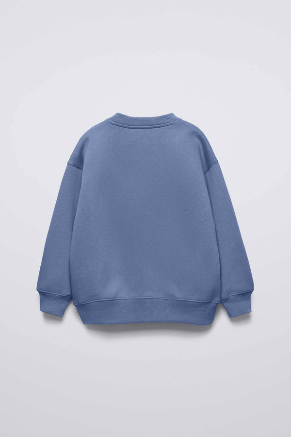 Elo LFT Kid's Tropical Printed Fleece Sweat Shirt Powder Blue