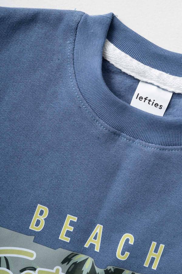 Elo LFT Kid's Tropical Printed Fleece Sweat Shirt Powder Blue