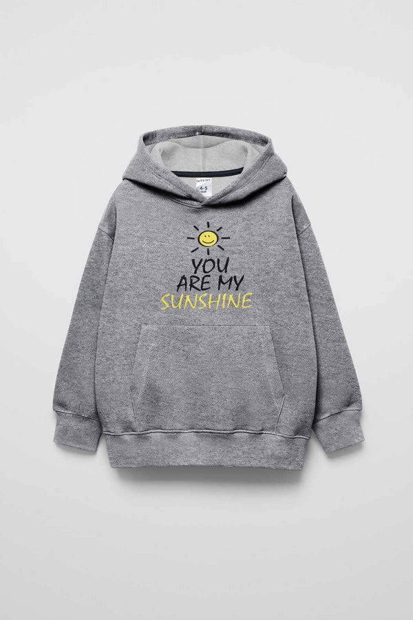 elo LFT Kid's You Are My Sunshine Pullover Hoodie Grey Melange