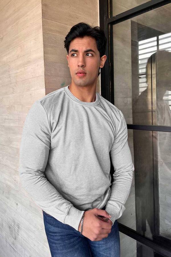 elo LFT Men's Spring Essential Ultra-Soft Terry Sweatshirt Heather Grey