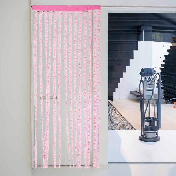 Elo Love Heart Pattern Line String Window Curtains Maroon