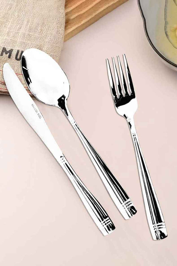 elo Luxury Cutlery 3 Piece Stainless Steel Tableware Silver