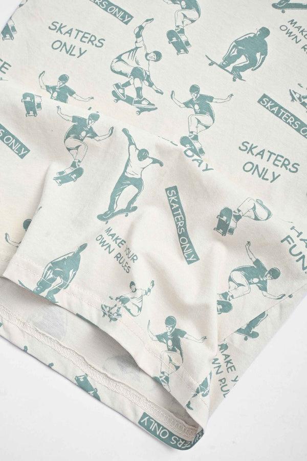 Elo Mango Kid's Skaters Only Printed Twin Set Sky & Orange