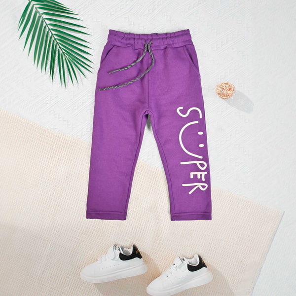 Elo Max 21 Boy's Super Emoji Printed Fleece Trousers Light Pink