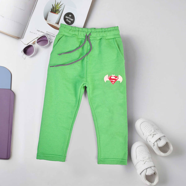 elo Max 21 Boy's Superman Logo Printed Fleece Trousers Aqua Green
