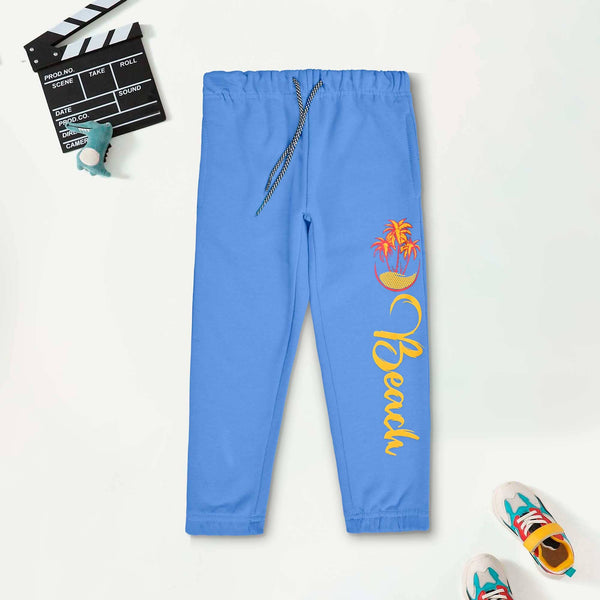 elo Max 21 Kid's Beach Printed Fleece Jogger Pants Blue