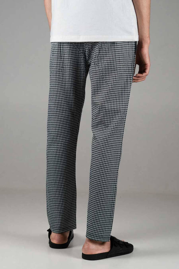 Elo Max 21 Men's Boston Check Loungewear Trousers Blue