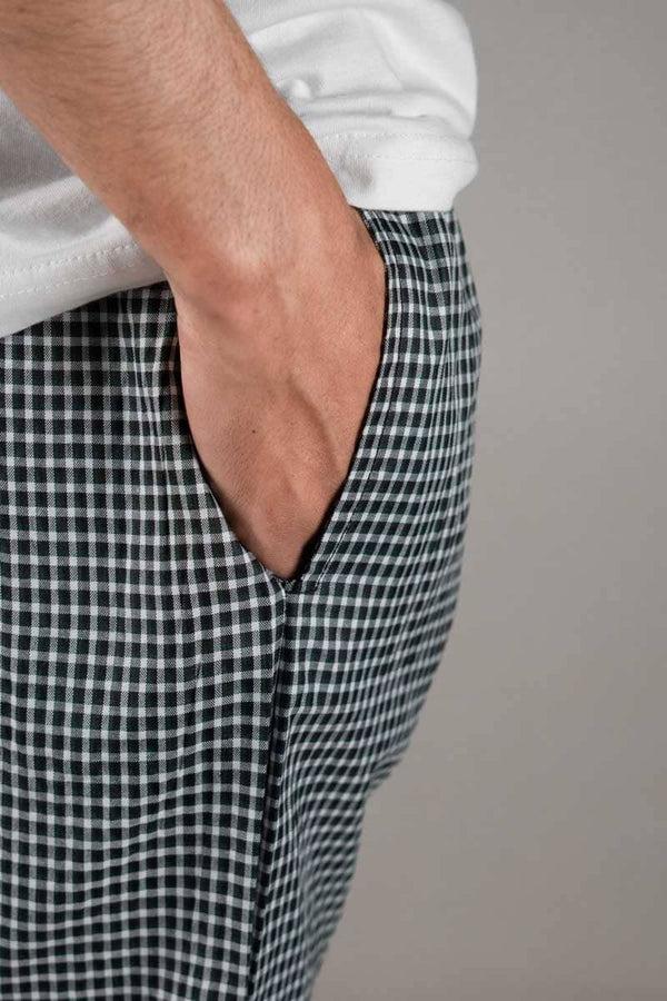 Elo Max 21 Men's Boston Check Loungewear Trousers Blue