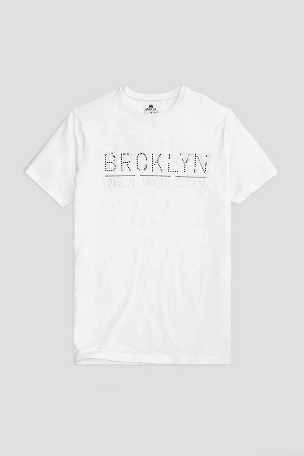 Elo Max 21 Men's Brooklyn Embossed Short Sleeves Tee Shirt Charcoal