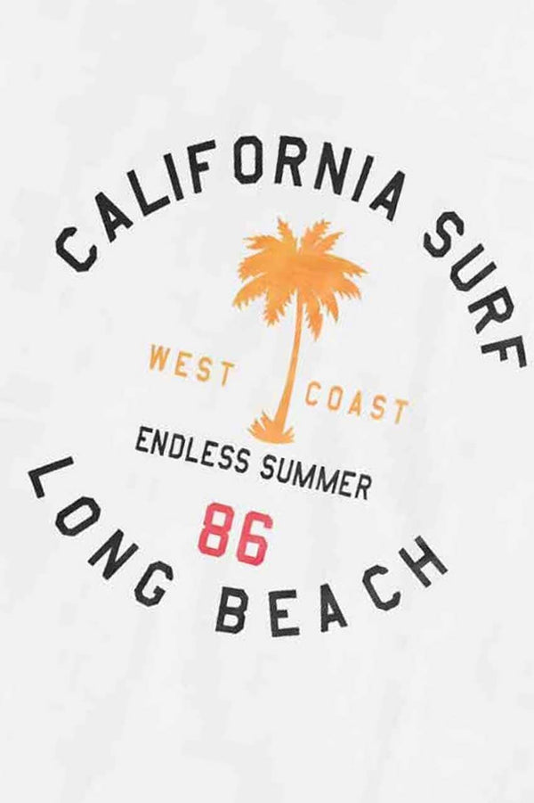 Elo Max 21 Men's California Surf Printed Short Sleeve Tee Shirt Charcoal