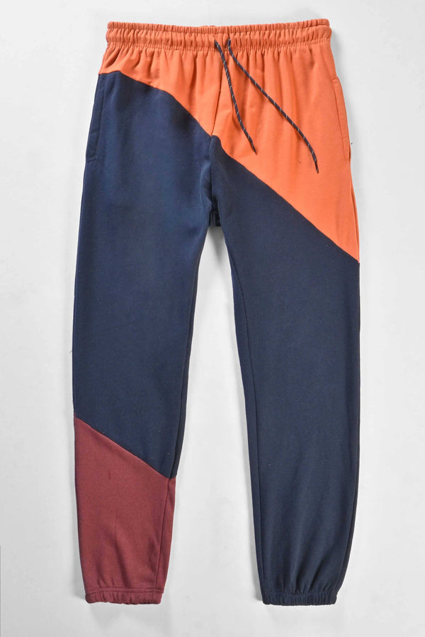 Elo MAX 21 Men's Contrast Design Betim Sweat Pants Navy & Powder Blue