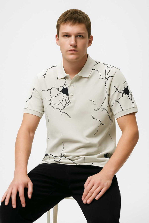 Elo Max 21 Men's Electric Bolt Polo Shirt Off White