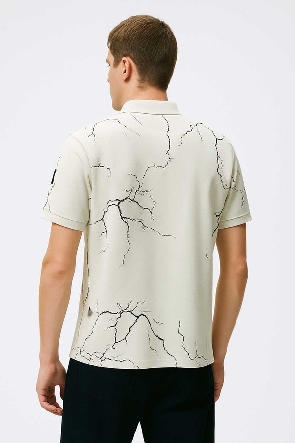 Elo Max 21 Men's Electric Bolt Polo Shirt Off White