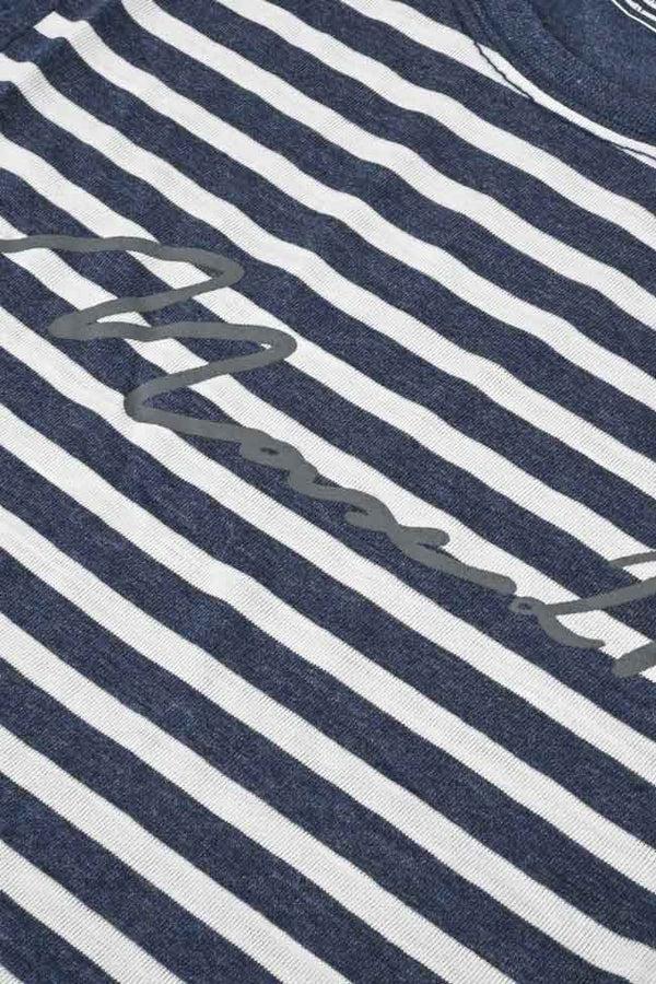 Elo Max 21 Men's Logo Printed Stripes Style Short Sleeve Tee Shirt White & Charcoal