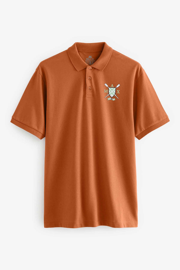 Elo Max 21 Men's Mallets Embroidered Polo Shirt Dark Grey