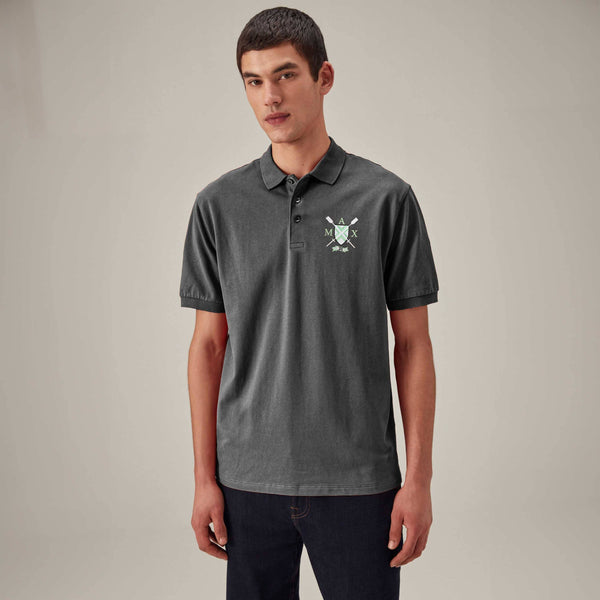 elo Max 21 Men's Mallets Embroidered Polo Shirt Dark Grey