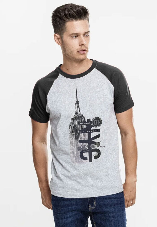 Elo Max 21 Men's NYC Raglan Sleeve Tee Shirt Maroon