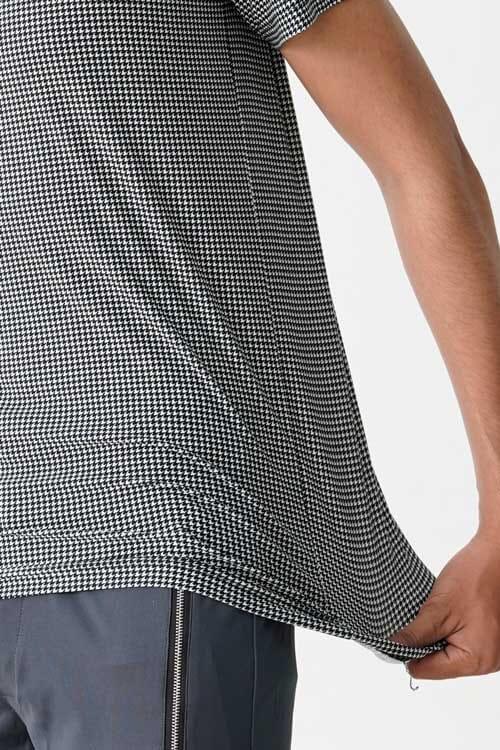 Elo Max 21 Men's Printed Houndstooth Tee Shirt Black & White