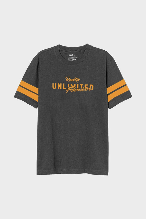 elo Max 21 Men's Reality Unlimited Adventure Printed Short Sleeve Tee Shirt Charcoal