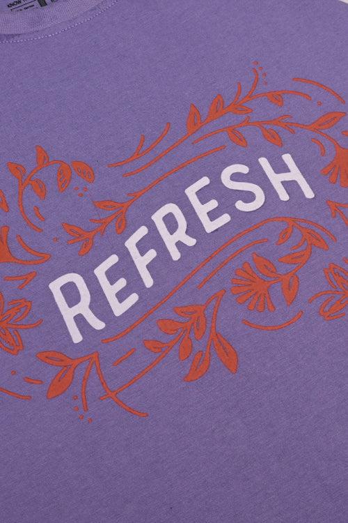 Elo Max 21 Men's Refresh Printed Raglan Short Sleeve Crew Neck Tee Shirt Light Purple