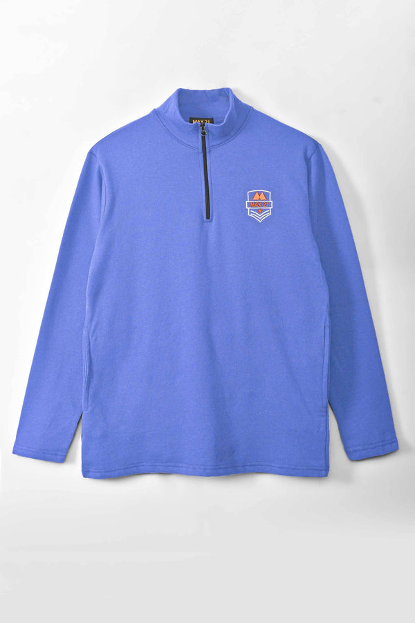 Elo Max 21 Men's Star Logo Quarter Zipper Sweat Shirt Navy