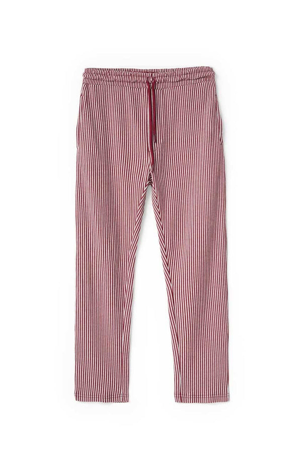 Elo Max 21 Men's Striped Regular Fit Trousers White & Olive