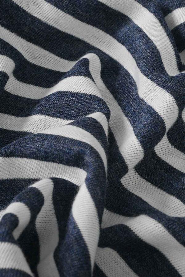 Elo Max 21 Men's Stripes Style Short Sleeve Tee Shirt White & Grey