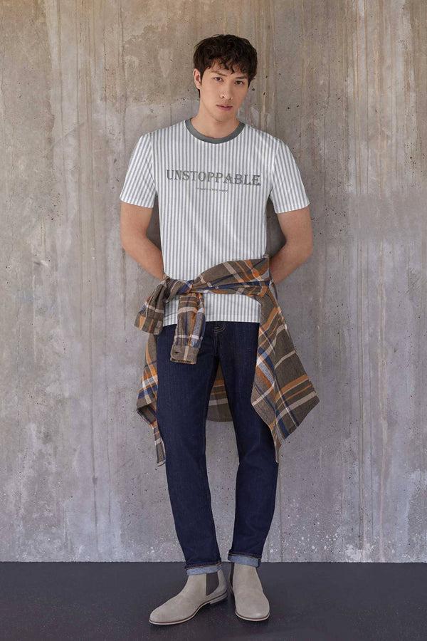 Elo Max 21 Men's Unstoppable Printed Tee Shirt White & Grey