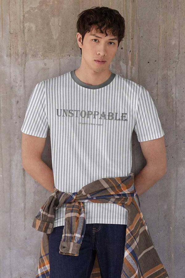 elo Max 21 Men's Unstoppable Printed Tee Shirt White & Grey