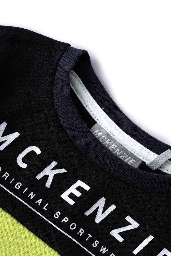 Elo Mckenzie Kid's Contrast Panel Sweatshirt Navy & Lime