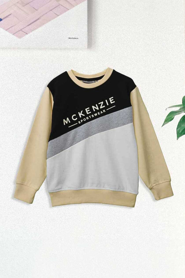 Elo Mckenzie Kid's Logo Printed Fleece Sweat Shirt Powder Pink & Cream