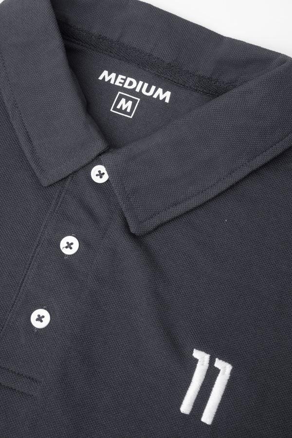 Elo Men's 11 Embroidered Short Sleeve Polo Shirt Zinc