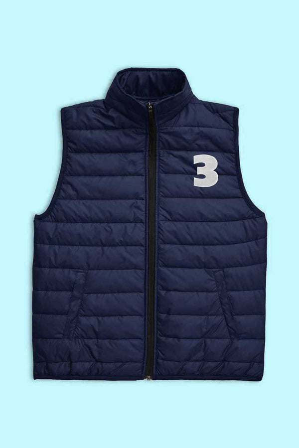 elo Men's 3 Embroidered Body Warmer Puffer Gilet Navy