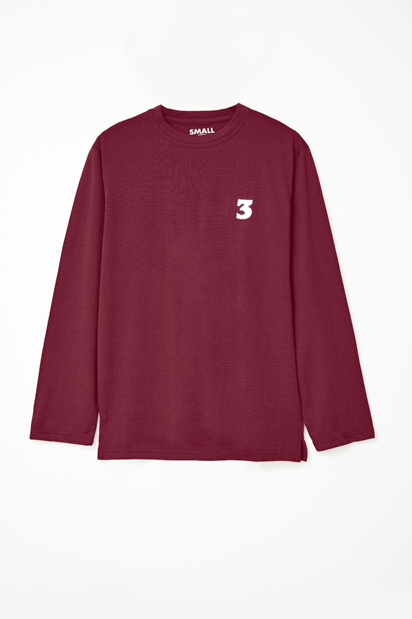 Elo Men's 3 Embroidered Crew Neck Long Sleeve Tee Shirt Mustard