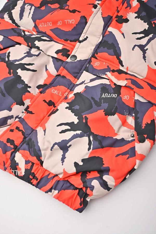 Elo Men's Camo Puffer Body Warmer Hooded Gilet Camo Blue