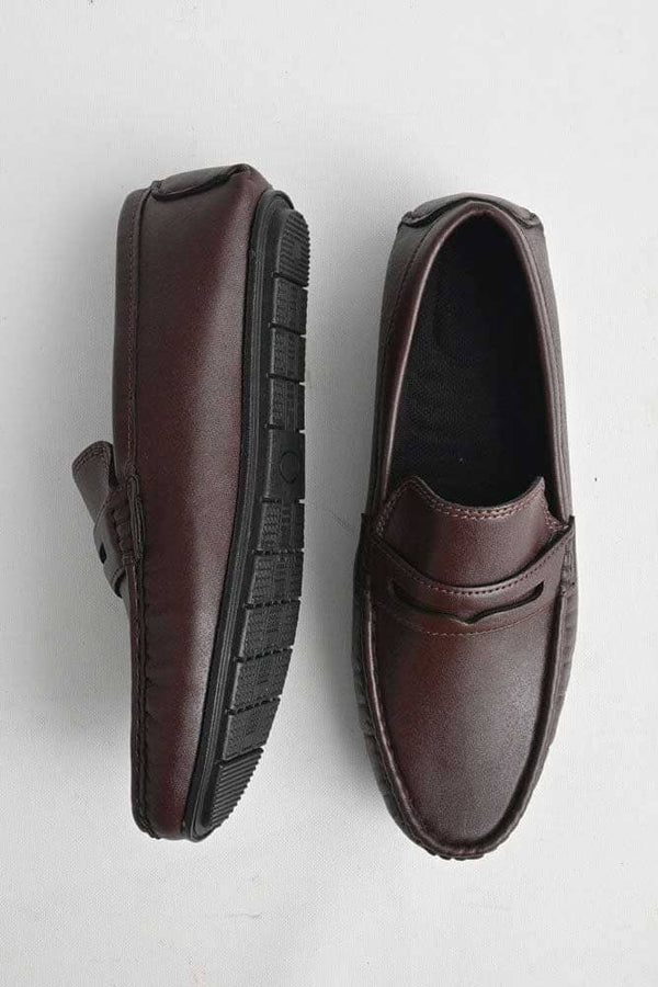 Elo Men's Casual Strips Style Comfortable Loafer Shoes Black