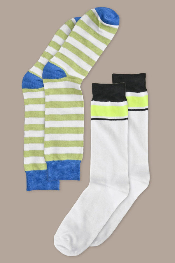 Elo Men's Champion Embroidered Crew Socks - Pack Of 2 Pairs
