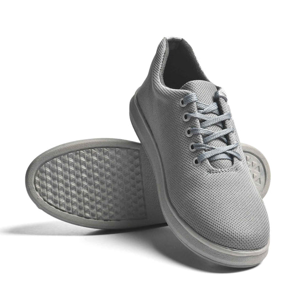 elo Men's Classic Comfortable Lace-Up Sneakers Grey
