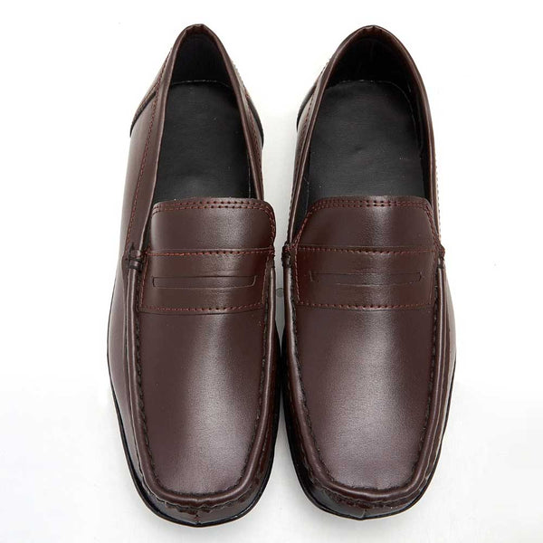 Elo Men's Comfortable Leather Stripe Formal Shoes Black
