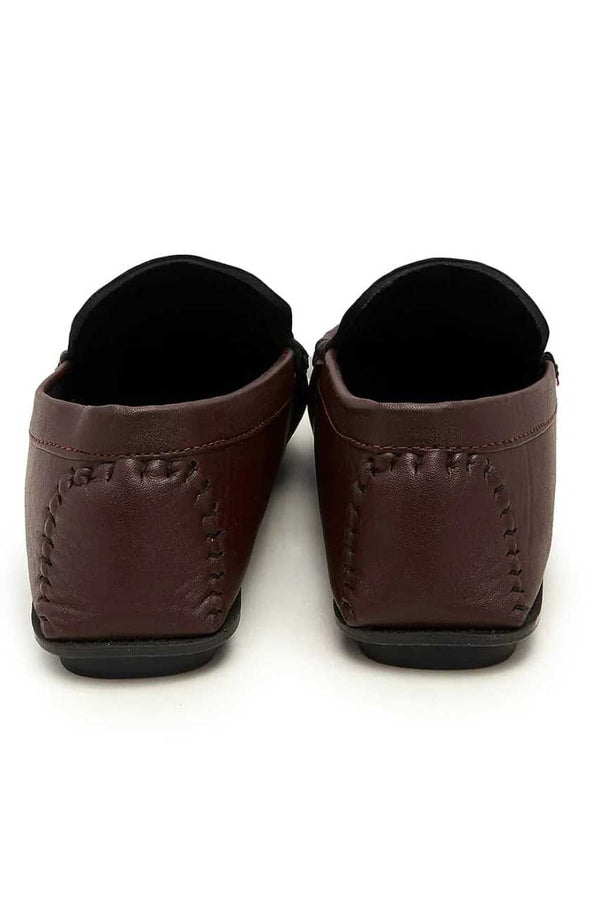 Elo Men's Comfortable Loafer Shoes With Buckle Brown