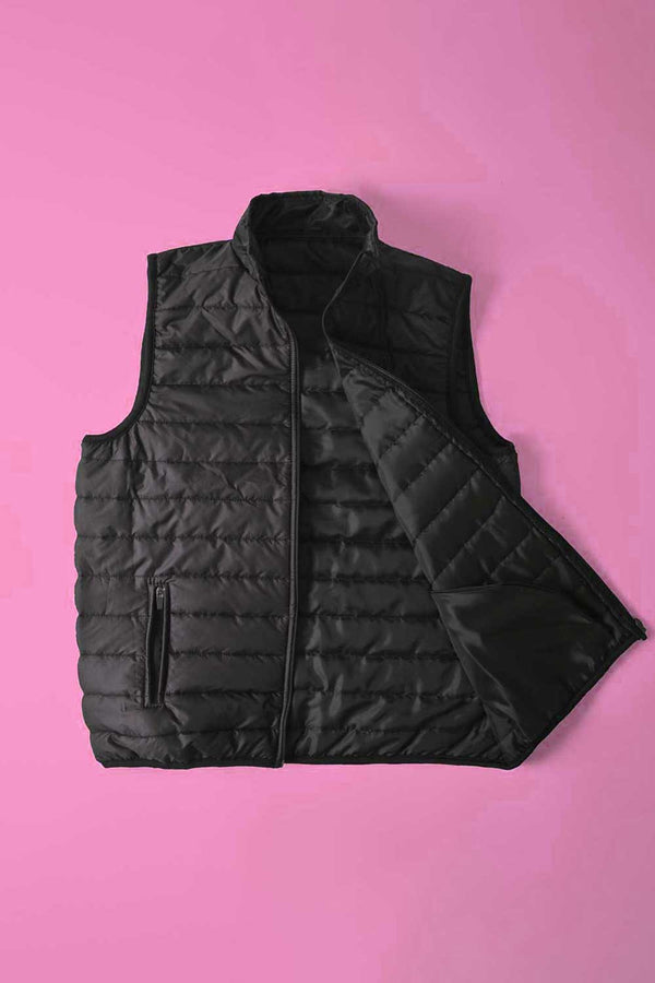 Elo Men's Double Pony Embroidered Body Warmer Puffer Gilet Black