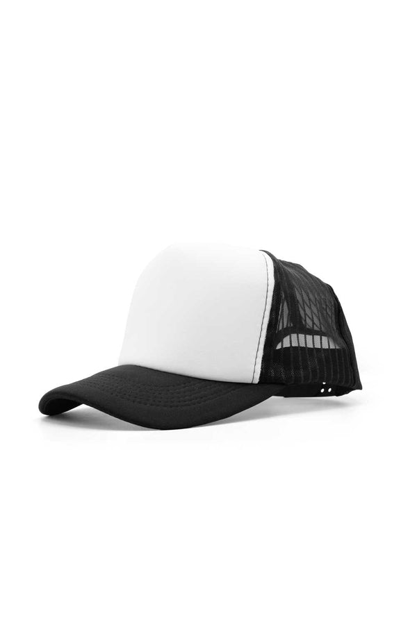 elo Men's Foam-Backed Front Panel P-Cap Black & White