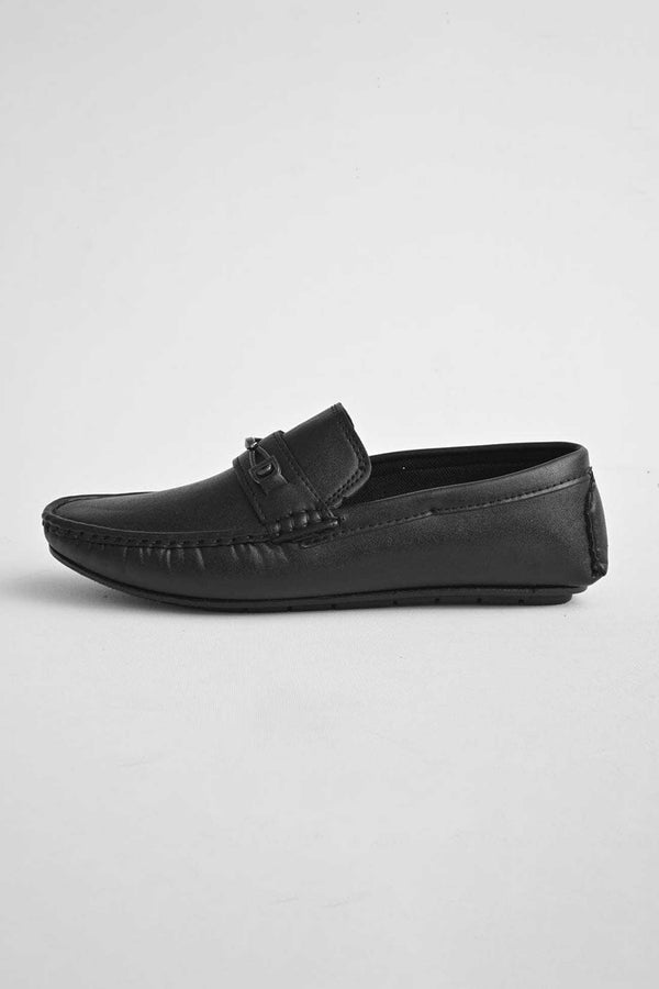 Elo Men's Gdansk Comfortable Loafer Shoes With Buckle Black