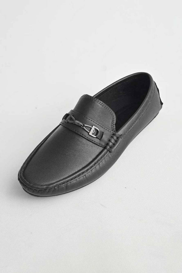 elo Men's Gdansk Comfortable Loafer Shoes with Buckle Black