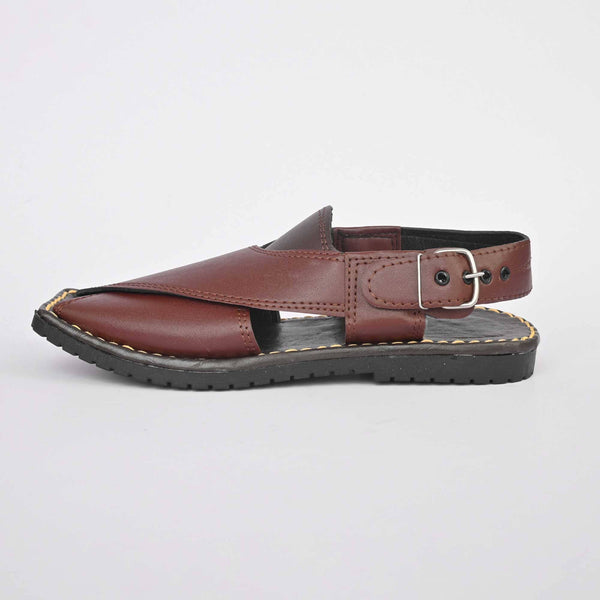 Elo Men's Hand Crafted Rocha Peshawari Chappal Black