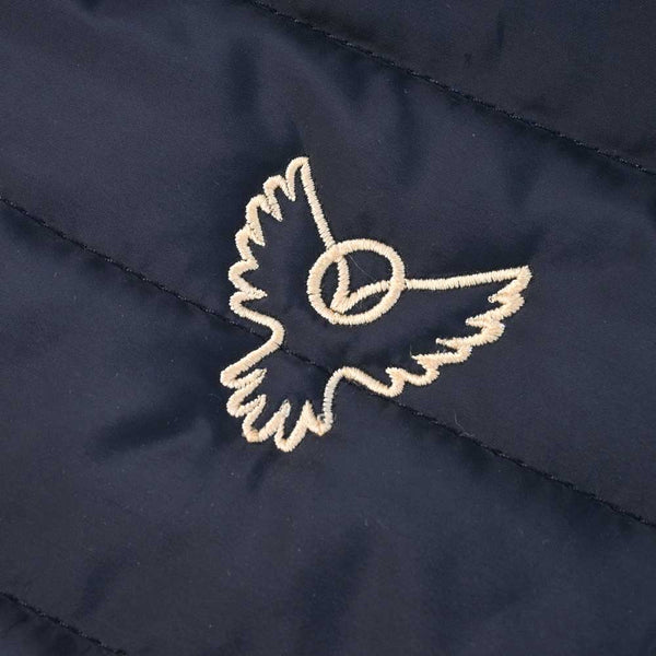 Elo Men's Hawk Embroidered Body Warmer Puffer Gilet Black