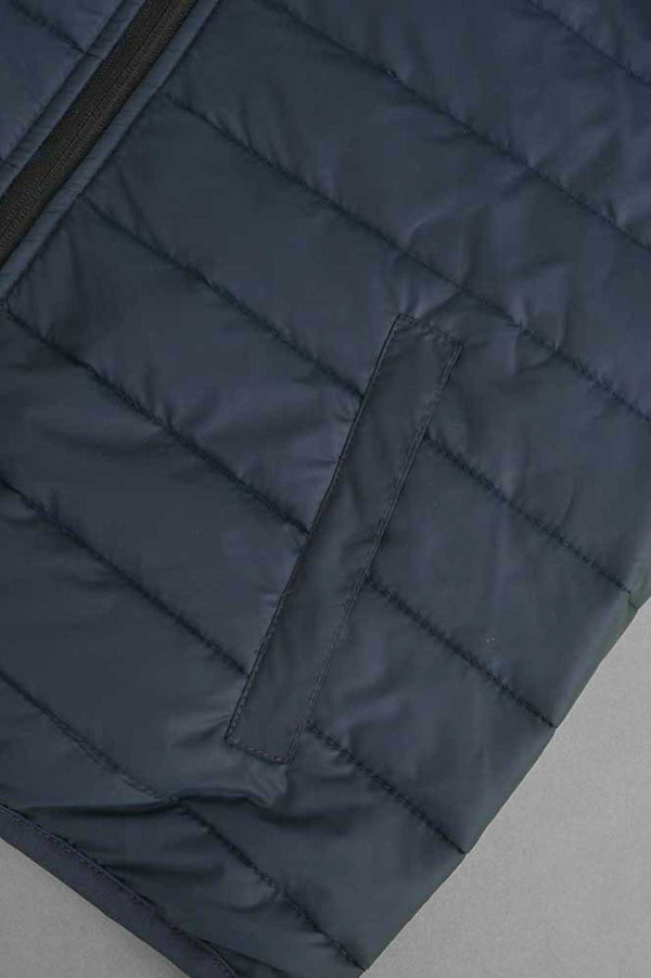 Elo Men's Lion Embroidered Body Warmer Puffer Gilet Black