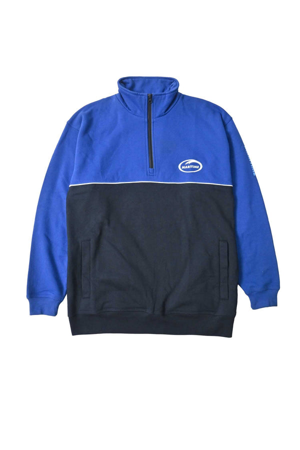elo Men's Maritime Printed Quarter Zipper Fleece Sweat Shirt Light Pink
